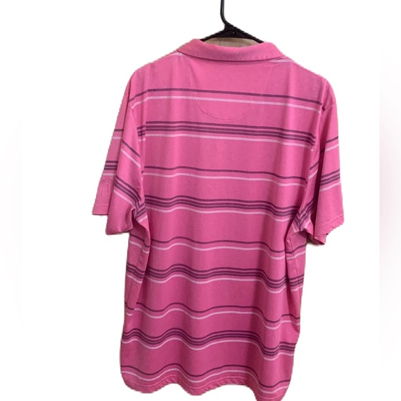 PGA TOUR Men’s Pink Striped Polo Shirt Size XL - Picture 5 of 5